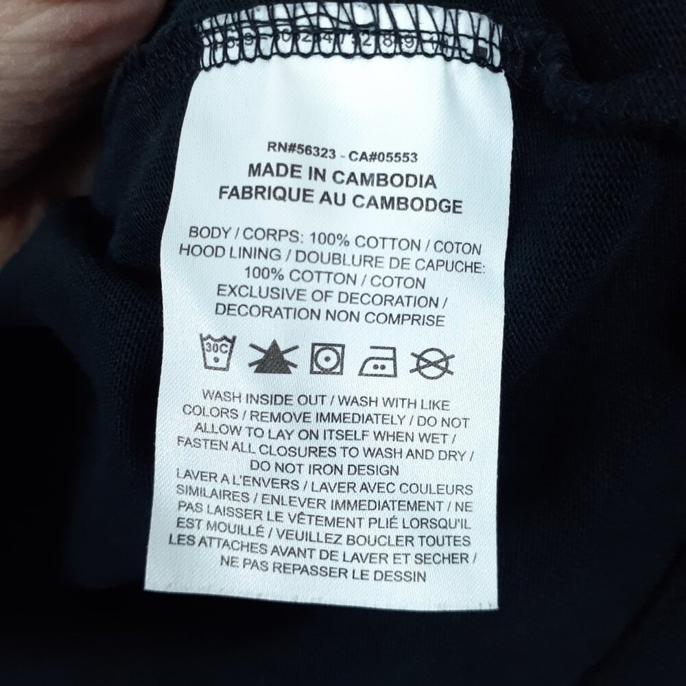 Nike Womens Cropped Hoodie XS Wide Sleeve Black Full Zip 242A - Picture 5 of 5